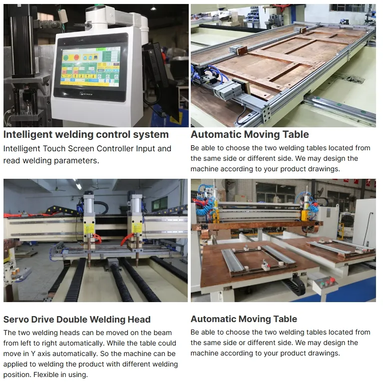 Hwashi Security Roestvrij staal plaat deurplaat Multi-Point Automatische mobiele type Spot Lasmachine, Plaat metalen Lasmachine 1