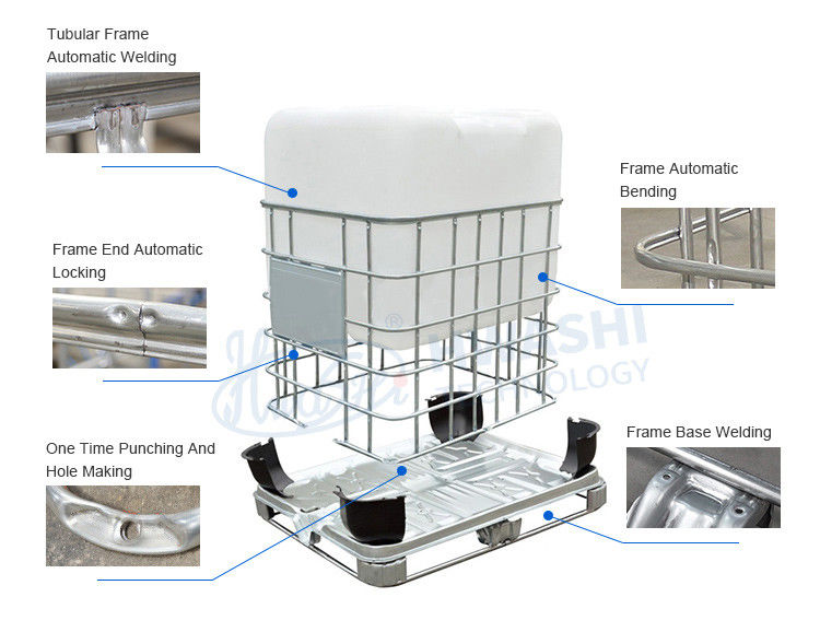 IBC Cage Base Frame Welding Machine voor IBC 1000L water tank roestvrijstalen kooi