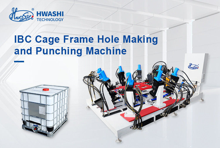 IBC Cage Frame Hole Punching Machine gebruikt om het gat van het frame te vormen