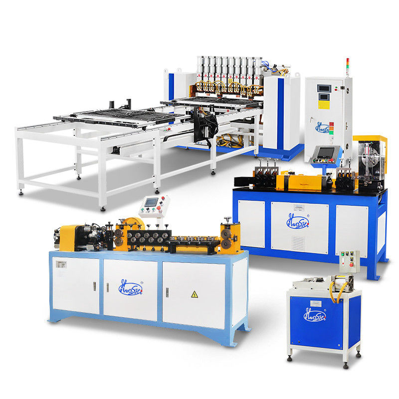 Hwashi Full Automatic Steel Wire Mesh Condenser Welding Machine Koperen Buddy Tube Spot Welding Machine