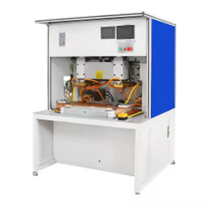 Hwashi CNC Middenfrequentie Mild Small Steel Door Sheet Metal Spot Welder met XY Axis Automatic Movable Feeder