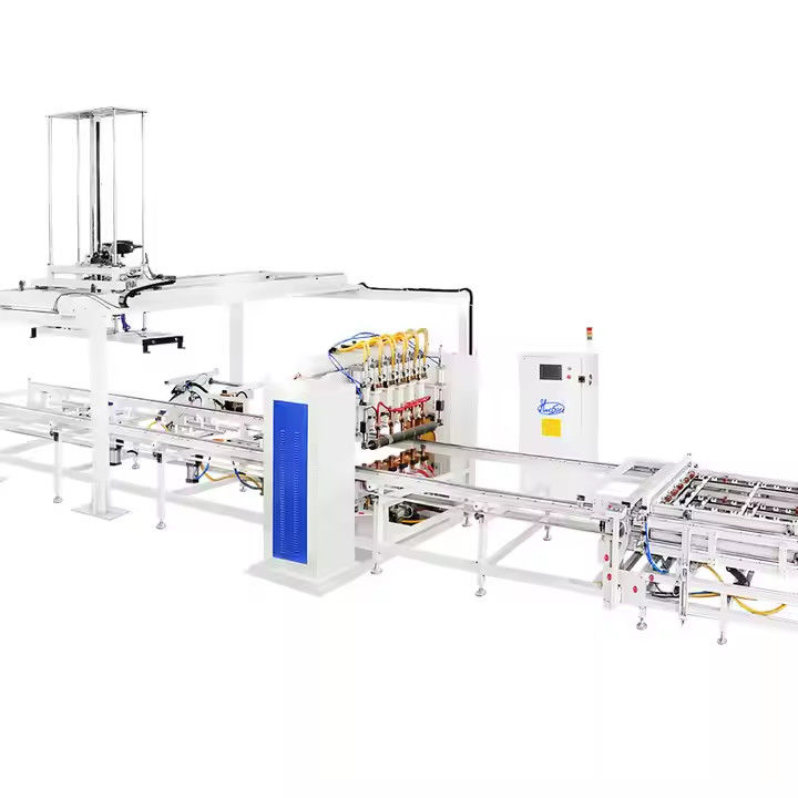 Hwashi IBC Cage Frame Automatic Welding Machine Productielijn Mesh Unloading Mechanical Arm Base Frame Welding Machine