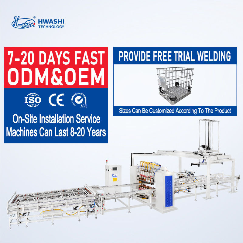 Hoge snelheid en precisie draadgaasfabricage met HWASHI automatische draadplasslasmachine voor supermarkt schappen