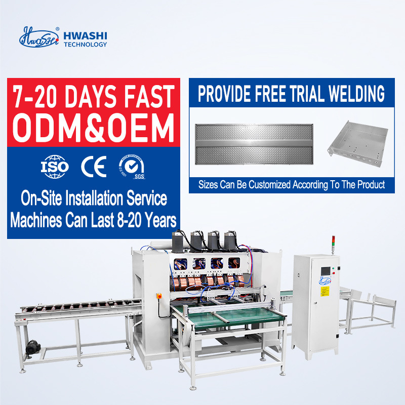 Lassen met standaardelektrodepunt op een lasmachine van roestvrij staal voor deurpanelen van plaat