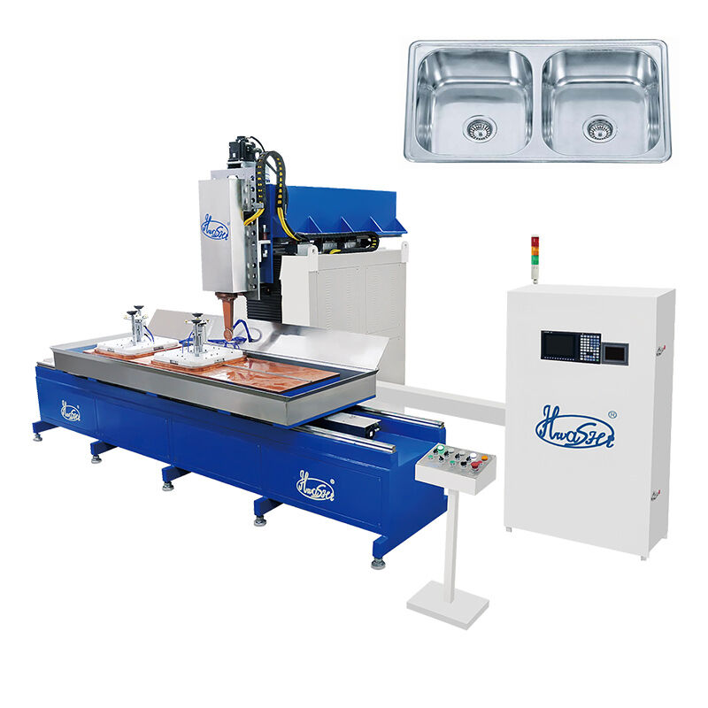 Hwashi Inox SS304 CNC 3 axis Control Sink Seam Welding Machine met 160kVA nominale capaciteit en CE/CCC/ISO certificering